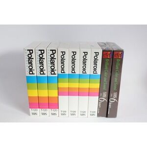 Lot of 9 NEW Polaroid/LDK T-120 Standard Grade 6-Hour Blank VHS VCR Tapes Sealed